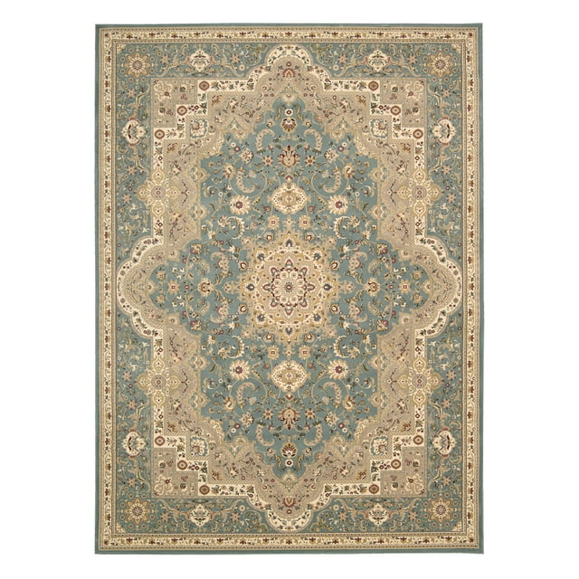 Kathy Ireland Antiquities Machine Woven Slate Blue Area Rugs Slate Blue 7'10" x 10'10"