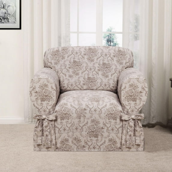 Kathy Ireland Chateau Chair Slipcover Taupe