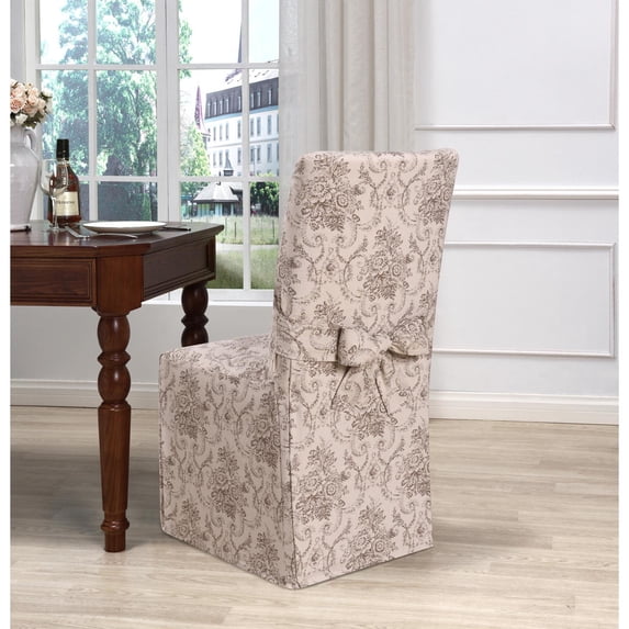 Kathy Ireland Chateau Ding Room Chair Slipcover Tan