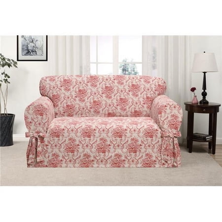Kathy Ireland Chateau Loveseat Slipcover, Red