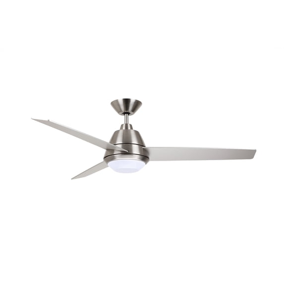 CF370BS-Emerson Fans-Geode - 52 Inch 3 Blade Ceiling Fan with Light Kit Brushed Steel Finish with