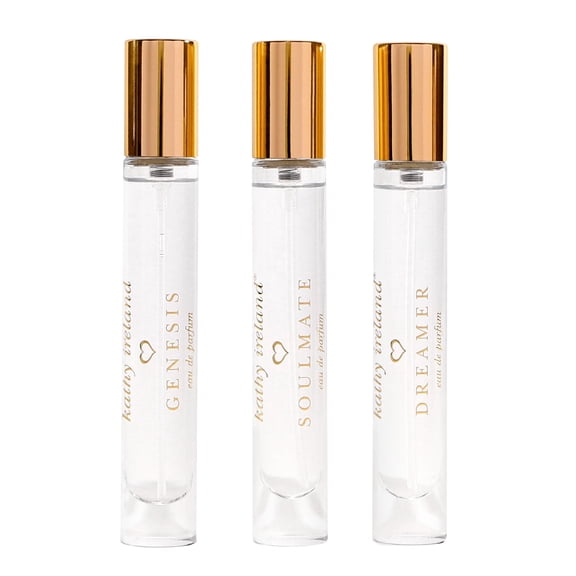 Kathy Ireland Love Set, Perfume for Women, Genesis, Soulmate, Dreamer, 3 Pc