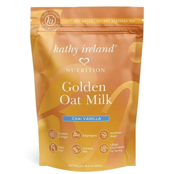 Kathy Ireland Nutrition Golden Oat Milk Instant Beverage Powder Mix, Plant-based, Chai Vanilla, 10.4 oz