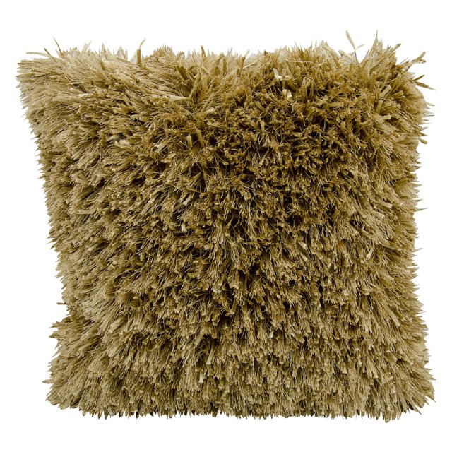 Kathy Ireland Pillow Gold Medlay Soft Shag Pillow