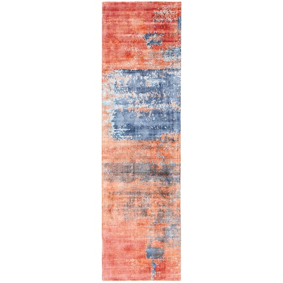Kathy Ireland Safari Dreams Blue/Brick Area Rug by Nourison