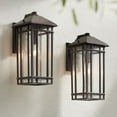 thumbnail image 1 of Kathy Ireland Sierra Craftsman 16 1/2" High Farmhouse Rustic Outdoor Wall Light Fixture Mount Set of 2 Oil Rubbed Bronze Finish, 1 of 7