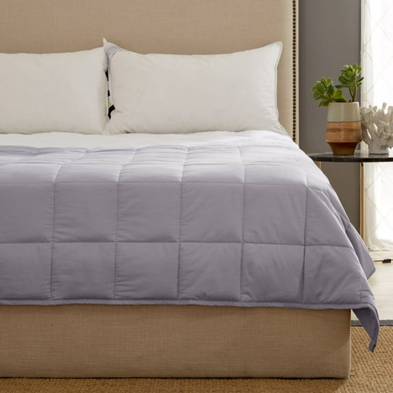 Kathy Ireland Weighted Blanket with Glass Beads - 2 Colors - Silver - Size: 60" x 80" Inches - 20 lb