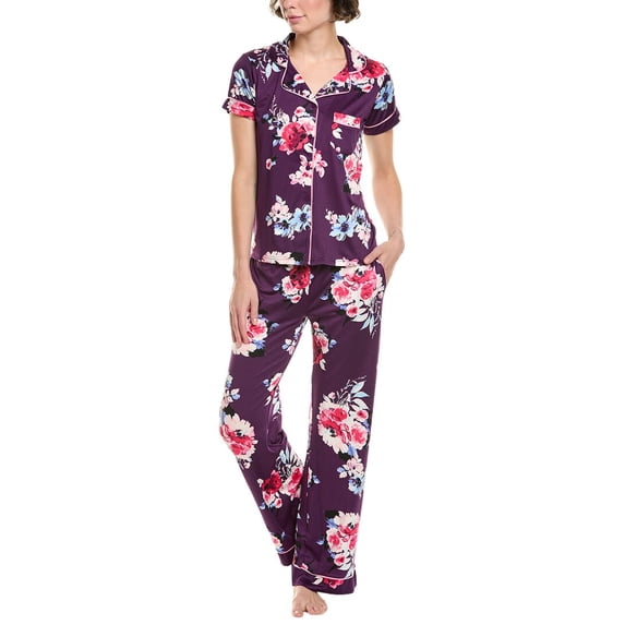 Kathy Ireland womens 2pc Top & Pant Set, s, Purple