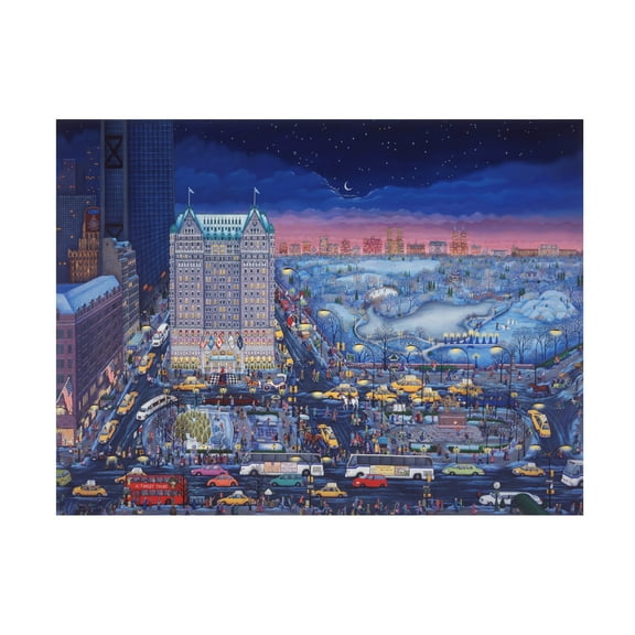 Trademark Fine Art Kathy Jakobsen Central Park Holiday Canvas Wall Art - 14x19