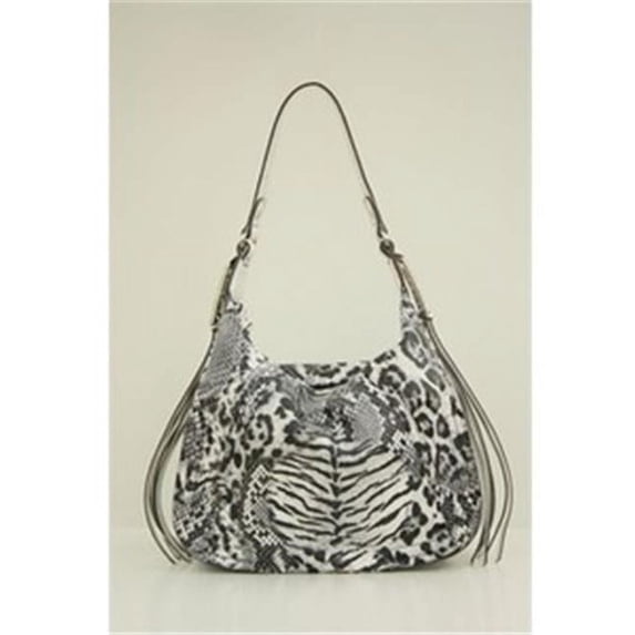 Kathy Van Zeeland 06H65305-BlackWhite Southern Belle Animal Print Hobo