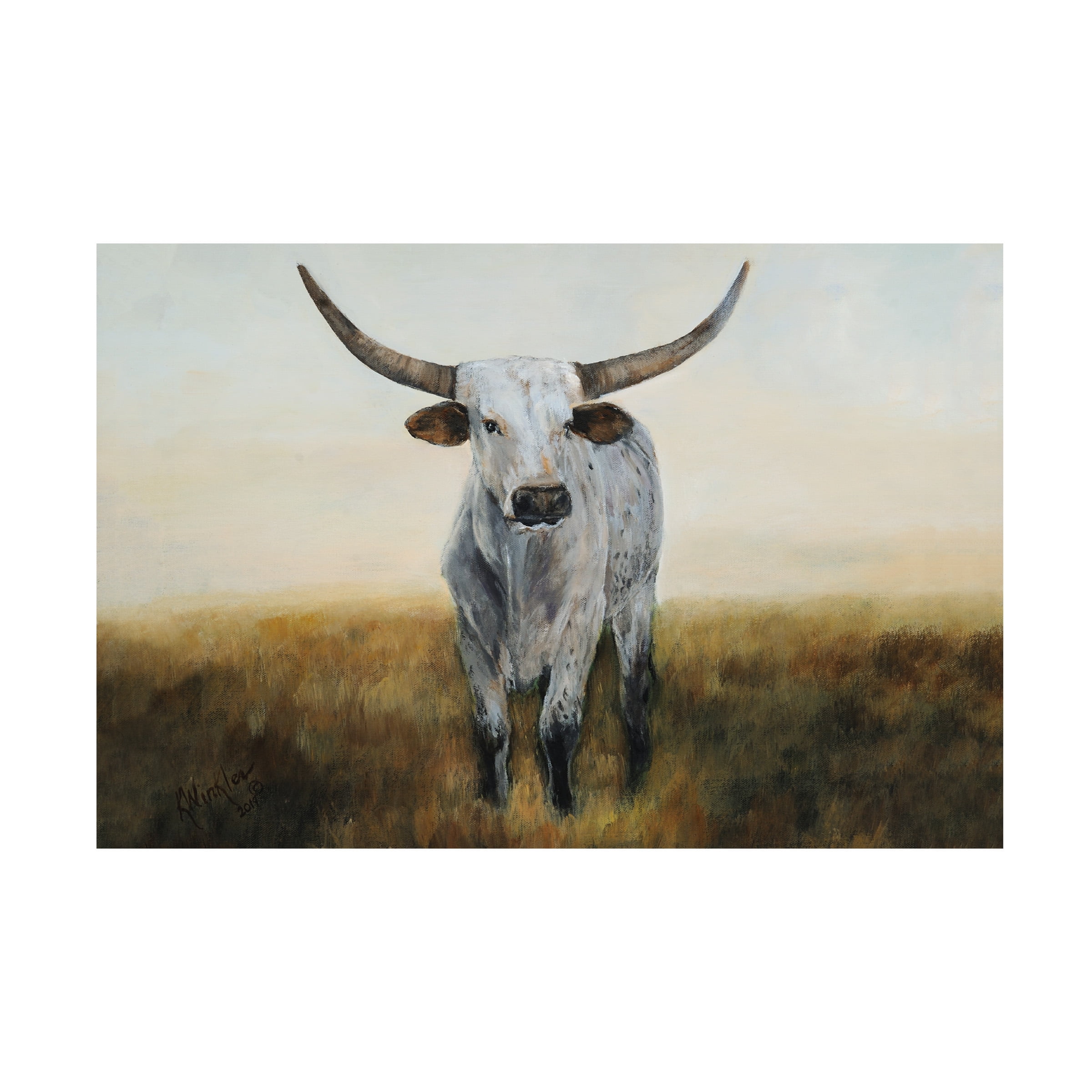 Kathy Winkler 'Knight in White Satin I' Canvas Art