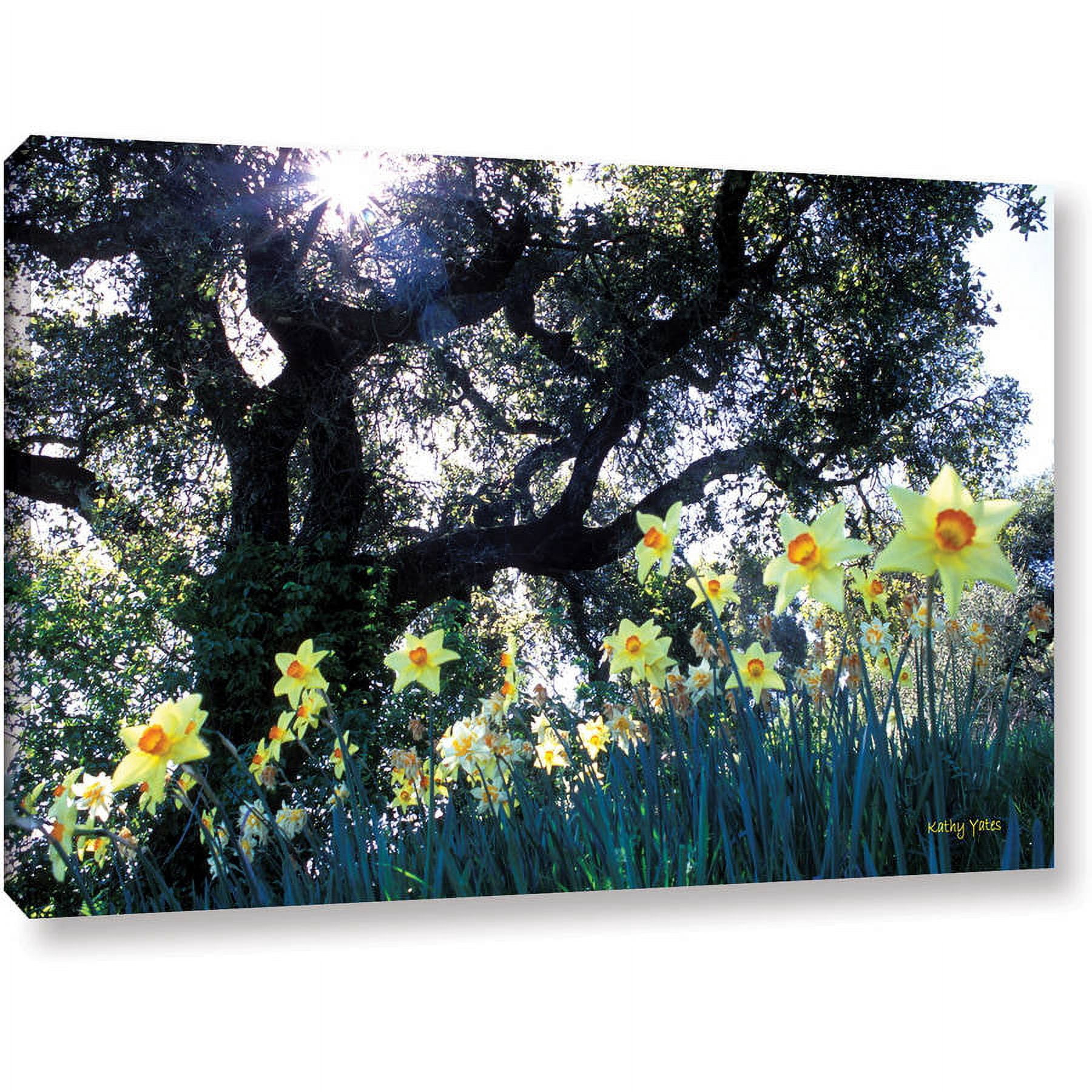 Kathy Yates "Daffodils And The Oak" Canvas Art