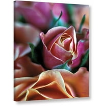 Kathy Yates "Mauve And Peach Roses" Canvas Art