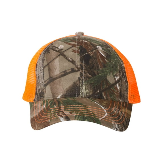 Kati - Camo Mesh-Back Cap - LC5M - Realtree AP/ Neon Orange - Size: Adjustable