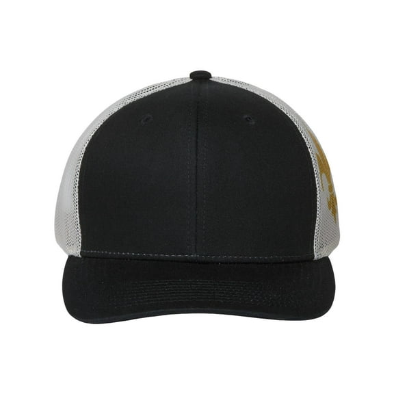 Kati - Printed Mesh Trucker Cap - S700M - Black/ Vegas Gold - Size: Adjustable