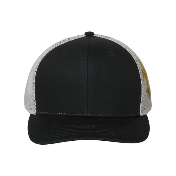 Kati - Printed Mesh Trucker Cap - S700M - Black/ Vegas Gold - Size: Adjustable