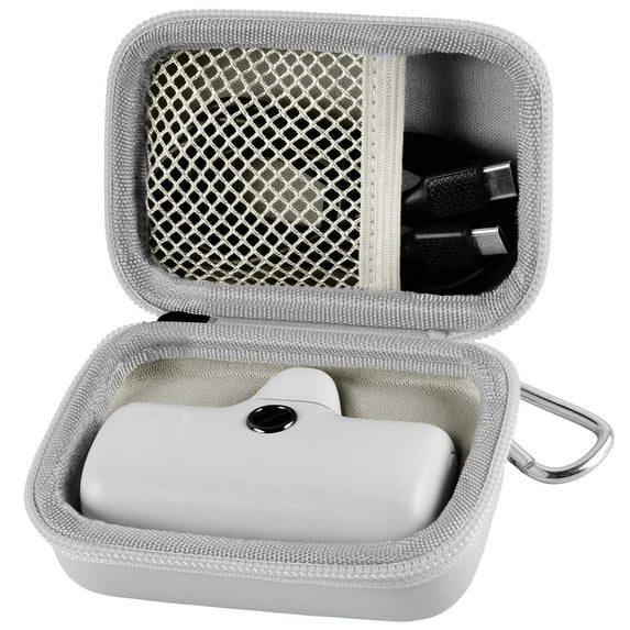 Portable Charger Power Bank Case for Swyop/Feob/Charmast/JEJILL/LanLuk/VEGER/iWALK/Taegila/Kuulaa and More Small Charging Battery Pack - Bag Only (White)
