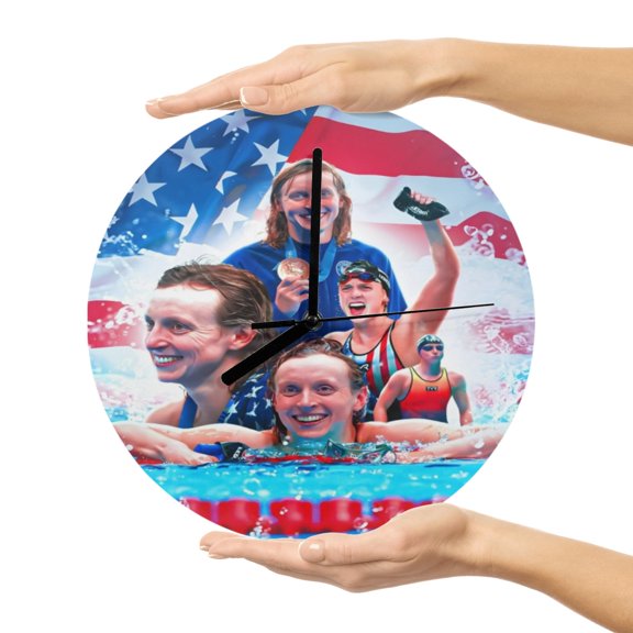 Katie Ledecky MDF Wall Clock11.6"