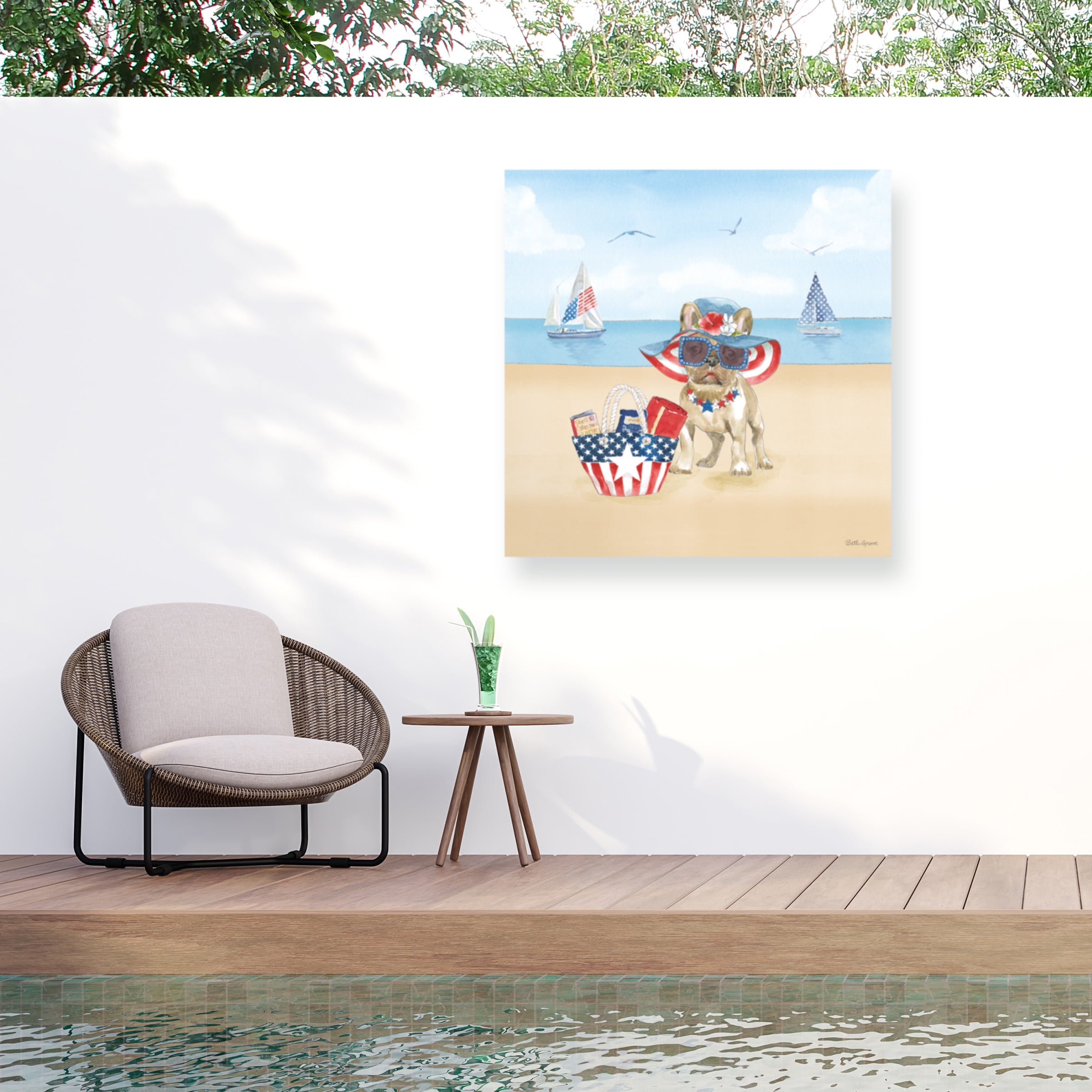 Katie Pertiet 'Garden District IV' Outdoor All-Weather Wall Decor