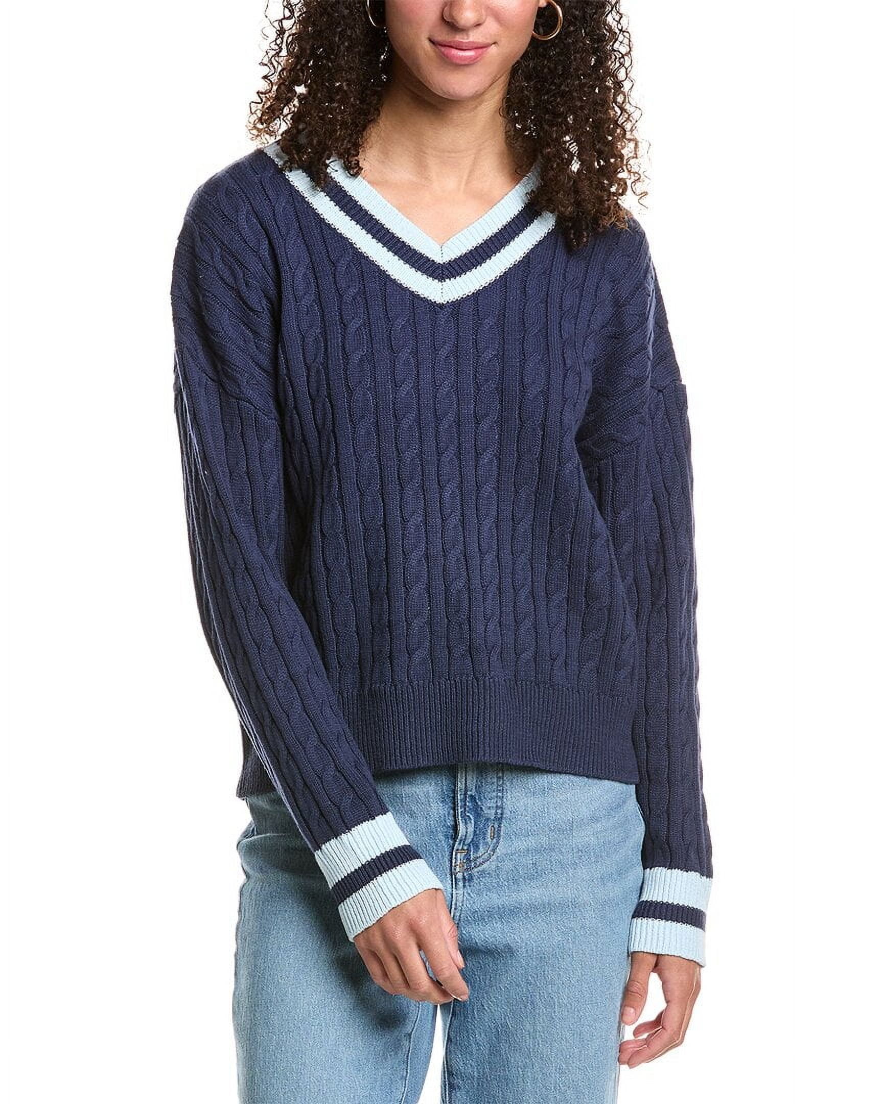 KatieJnyc womens Blair Varsity Sweater, xs, Blue