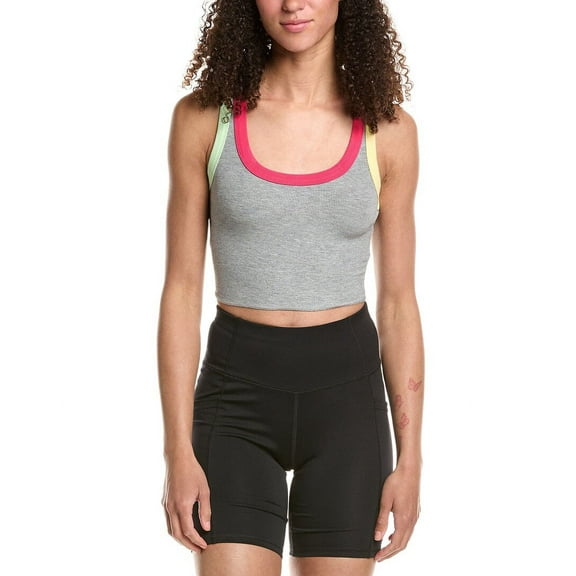 KatieJnyc womens  Livi Ribbed Crop Tank, s, Grey