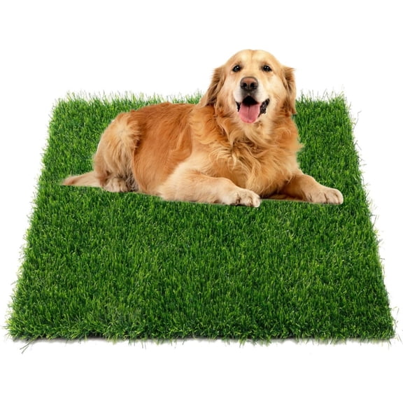 Katieovy Artificial Grass Pad for Dogs, 33x20.8 Inch Reusable Pee Fake Grass Mat for Pets Potty Training, Washable Pee Pads for Indoor Outdoor