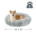 thumbnail image 1 of Katieovy Dog Bed for Large Dogs,Fluffy Calming Donut Dog Beds,28 inch Washable Plush Round Dog Mat with Non-Slip Bottom,Gray, 1 of 9