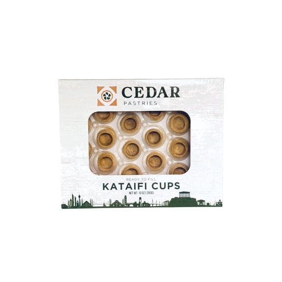 Cedar Pastries Kataifi Cups Crispy Shredded Phyllo Dessert Cups, ReadytoEat Pastry Shells