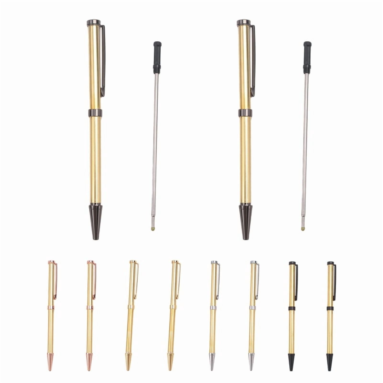 Katigan 10 Sets of Wood Turning Pen Kit Project Supplies 7mm Slim Pen Kit with Refills and Pen Blanks Wood for Lathe Turning