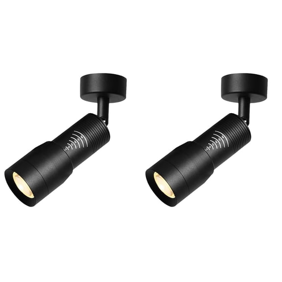 Katigan 2-Pack Adjustable 5-60 Degree Narrow Beam Ceiling Mounted Spotlight 7W 3000K Zoomable Light