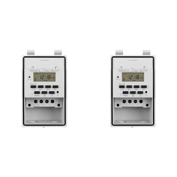 Katigan 2-Pack Digital Timer Switch Relay with 220V 10A Load, 16 On/Off ...
