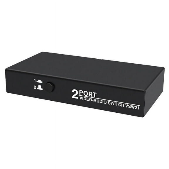 Katigan 2 in 1 Out AV Switch Selector Box 2 Port 3RCA AV Audio Video Switch Splitter Hub Switcher for DVD Player STB HDTV TV Box