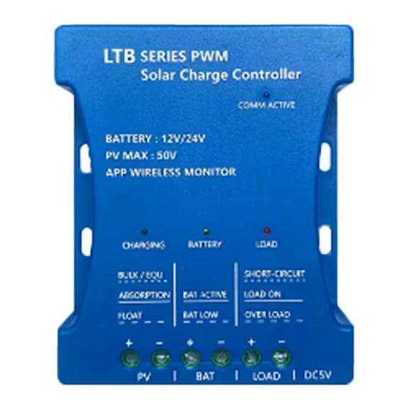 Katigan 20V PWM Solar Charge Controller with Bluetooth Mobile APP Remote Control ,USB Output 20A