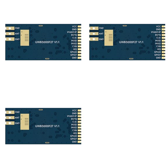 Katigan 3-Pack UWB3000F27 Indoor/Outdoor Positioning Module, 10 cm Accuracy, 500 mW Ranging, DW3000-Based
