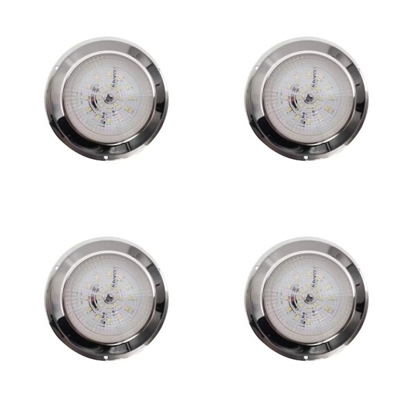 Katigan 4-Pack 3-Inch LED Stainless Steel Cabin Light for Yacht Ceiling and Interior Decor