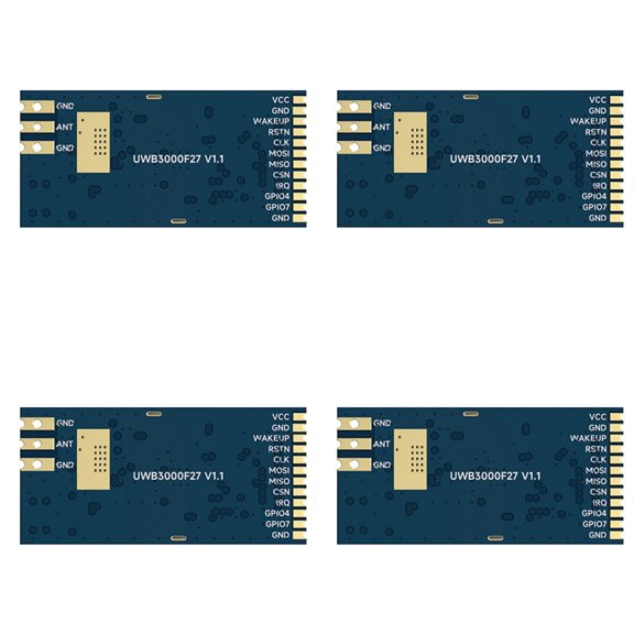 Katigan 4-Pack UWB3000F27 Indoor/Outdoor Positioning Module with 0.5W Amplifier, 10 cm Ranging Accuracy