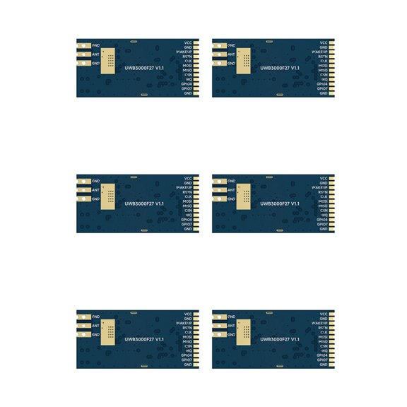 Katigan 6-Pack UWB3000F27 Ranging Module with DW3000, 10 cm Precision Indoor/Outdoor Positioning, 500mW