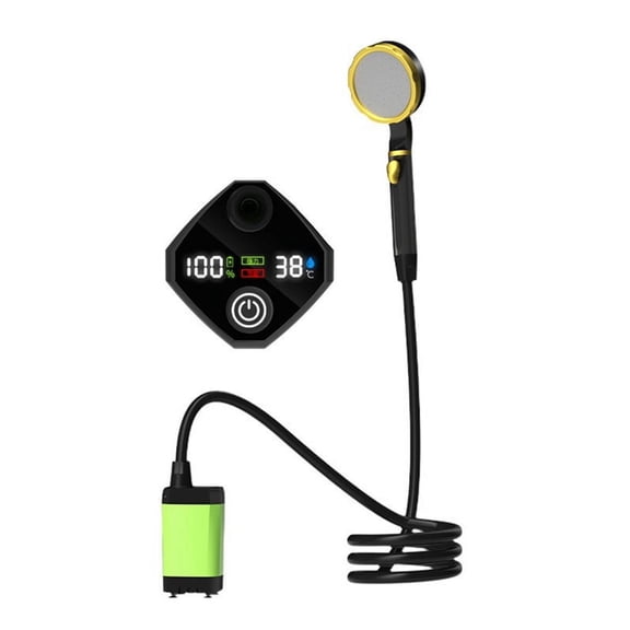 Katigan 7800mah Portable Shower Pump Rechargeable Electric Shower Pump with Smart Digital Display Green