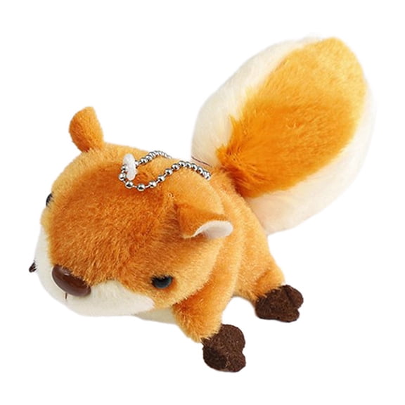 Katigan A Cute Mini Squirrel Plush Toy Doll Pendant Decoration Keychain Keyring Backpack Oversized Tail Squirrel Birthday Gift