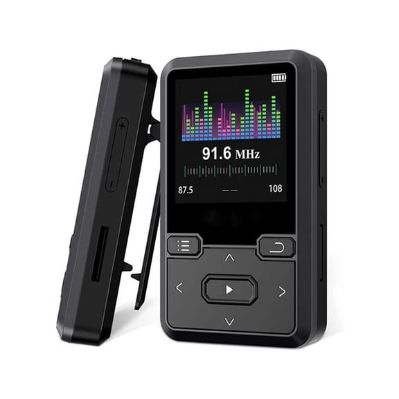 Katigan Protable Music Player Pedometer FM Back Clip Sports MP3 Player HiFi Lossless Sound BT5.0 1.44 Inch Music Player-32G