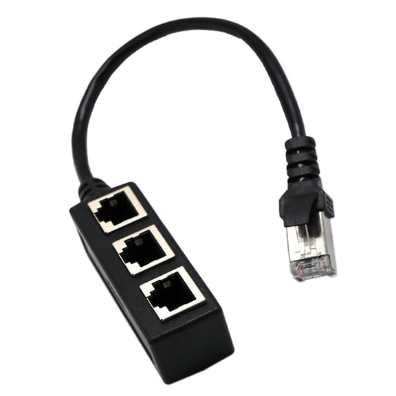 Katigan RJ45 Ethernet Splitter Cable 1 Male to 3 Female LAN Ports Ethernet Splitter Adapter for Cat5 Cat5e Cat6 Cat7