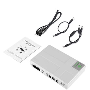 Katigan UPS Uninterruptible Power Supply Router DC Multi-Port with POE Optical Cat Cell Phone Switch Mini Router C,US Plug