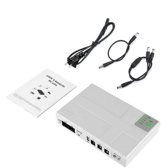 Katigan UPS Uninterruptible Power Supply Router DC Multi-Port with POE Optical Cat Cell Phone Switch Mini Router C,US Plug