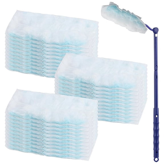 Katigan Wipes Dust Refill Pack, 30 Dust Cloth with 1 Handle, Microfibre Dust Cloth Duster for Cleaning Dust Dirt Cleaning Dust