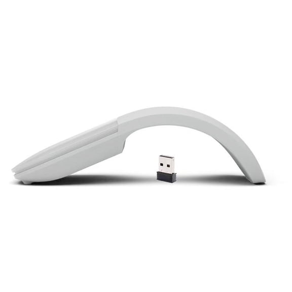 Katigan Wireless Mouse Foldable Arc Touch Mause Ultra-Thin Mute Office for PC Laptop White