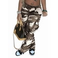 thumbnail image 1 of Katigan Women'S High Waist Straight Leg Multi-Color Camo Utility Pants with Pockets Casual Outdoor Wear Light Gray S, 1 of 4