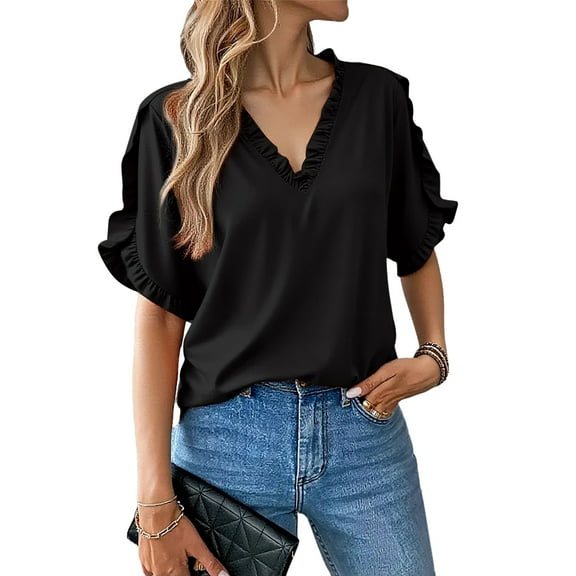 Womens Summer Tops Black L
