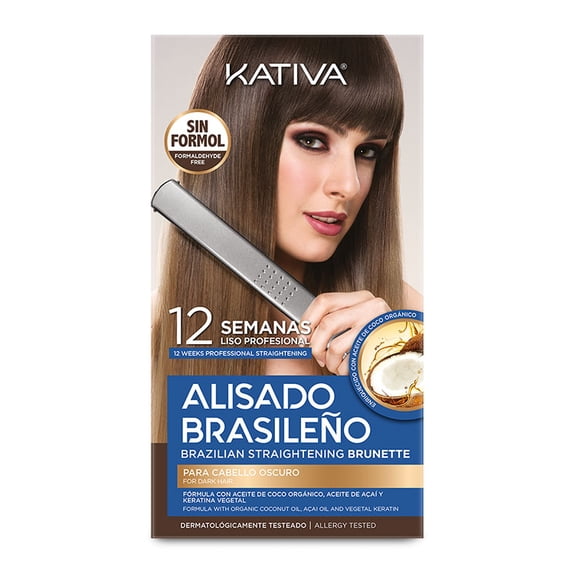 Kativa Brazilian Straightening Brunette Kit for Straighter, Softer and Shinier