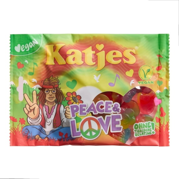 Katjes Peace & Love Fruit Gummy Candy 6.17 oz. 2ea Pack of 3