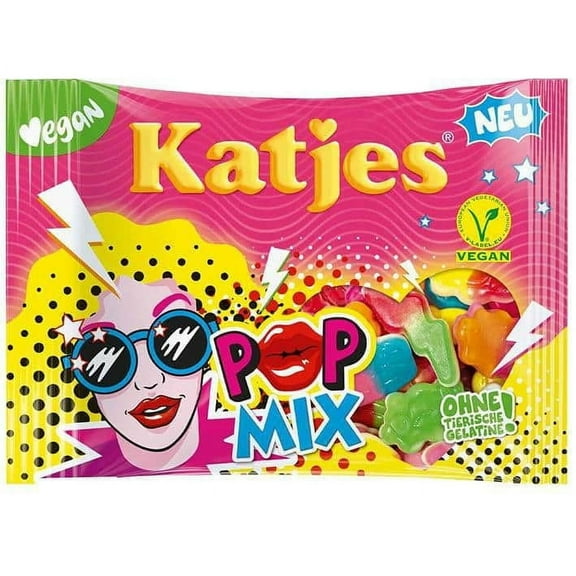 Katjes Pop Mix Gummy Candy, 175g, Green